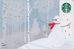 スタバ_クリスマスカード_発売日_2011年バージョンのスノーマンカード