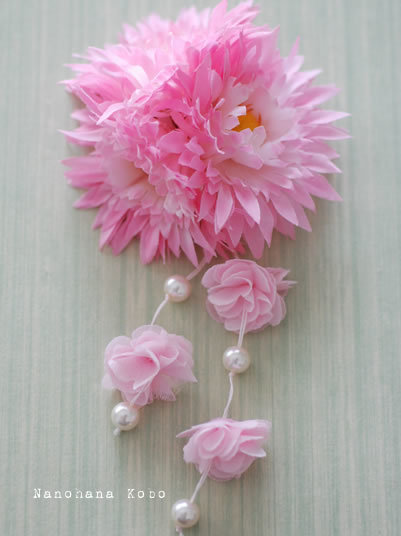 七五三_髪飾り_作り方100均花輪ピンク22