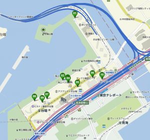 「お台場レインボー花火」穴場_混雑_駐車場は_駐車場地図01