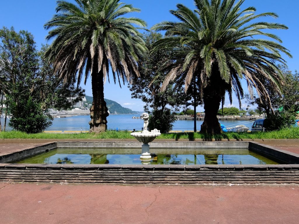 熱海海上花火大会の穴場は?駐車場は?混雑状況は?サンレモン公園ヤシの木1