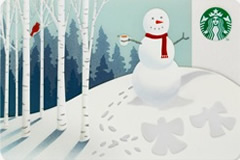 スタバ_クリスマスカード_発売日_2013年バージョンのスノーマンカード
