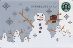 スタバ_クリスマスカード_発売日_2010年バージョンのスノーマンカード