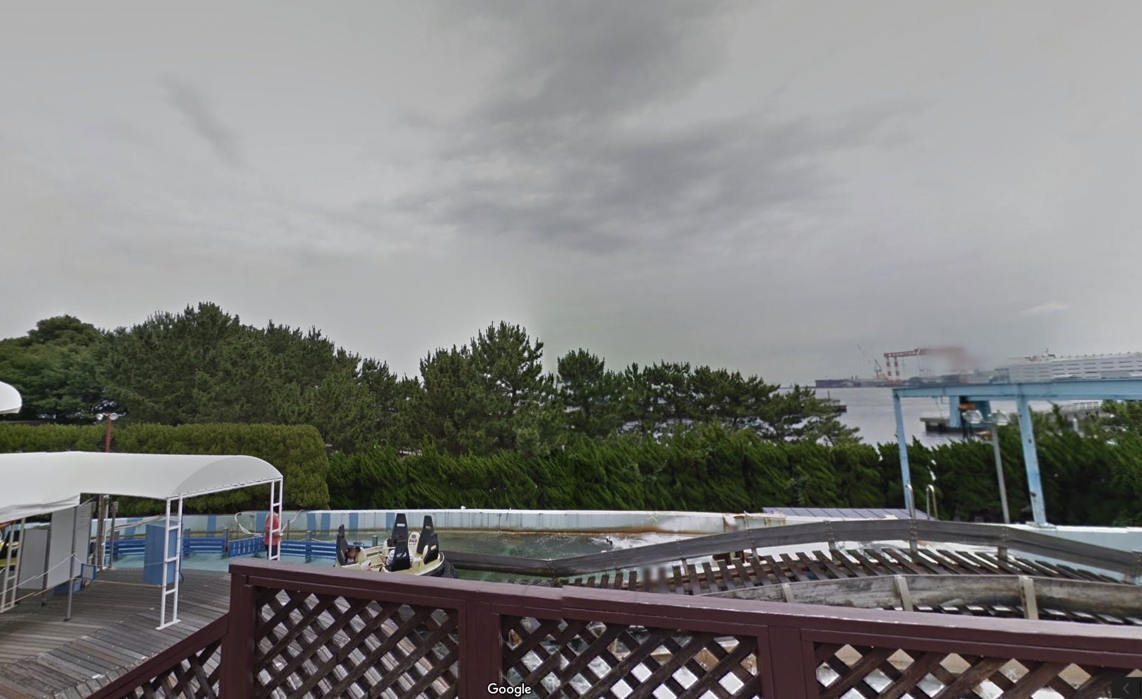 横浜・八景島シーパラダイスクリスマス「花火シンフォニア」穴場スポットアクアライドⅡ前見晴らし