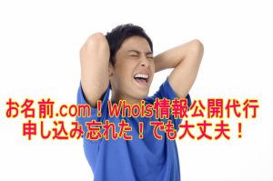 お名前.comでWhois情報公開代行設定し忘れた時費用0円で設定する方法。