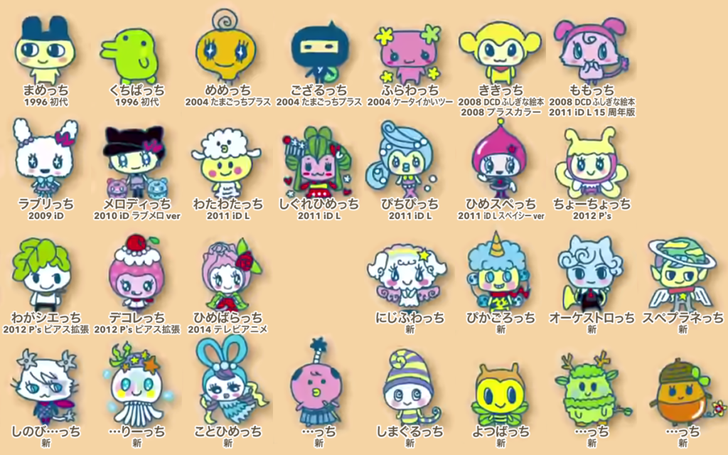 たまごっちみくす Tamagotchi Mix キャラクター一覧 図鑑 全31キャラ
