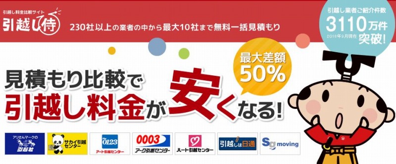 引っ越し,安くなる,格安,一括見積もりサイト,引越し侍,SUUMO,スーモ,ズバッと引越し,スーモ引っ越し