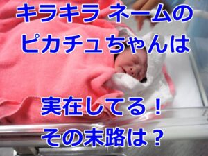 キラキラ ネームのピカチュちゃんは実在してる!その末路は?