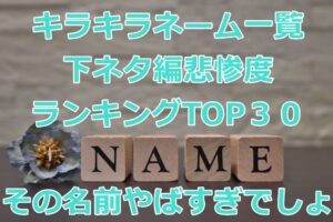 キラキラネーム一覧下ネタ編悲惨度ランキング30その名前やばすぎでしょ